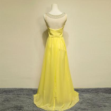 Elegant A-line Prom Dress, Floor Length Prom..