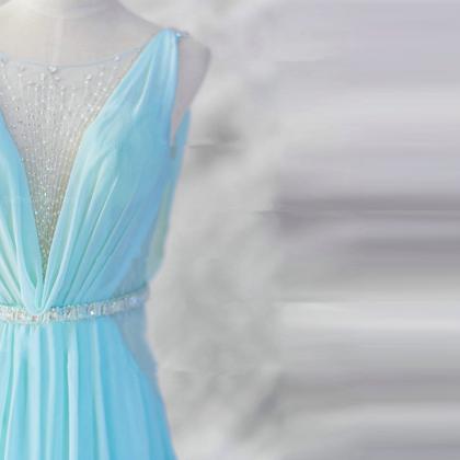 Fashion Chiffon A-line Prom Dress ,real Photos..
