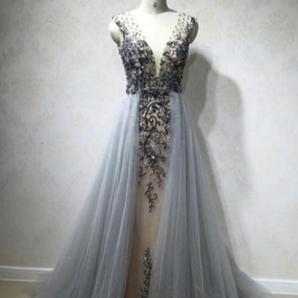 Detachable Prom Dresses , Crystal Beading Mermaid..