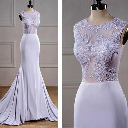 White Mermaid Prom Dress,evening Gowns,formal..