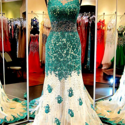 Mermaid Prom Dress,lace Prom Dress,senior Prom..