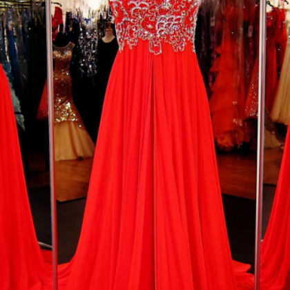 Red Prom Dress,formal Dress,prom Dress Empire..