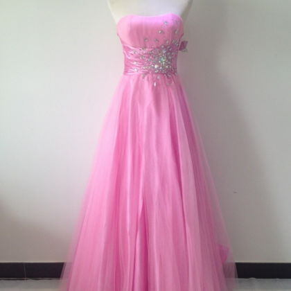 Long Prom Dress,tulle And Stain Prom Dress Ball..