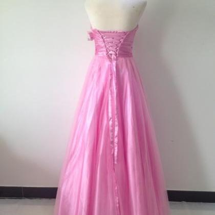 Long Prom Dress,tulle And Stain Prom Dress Ball..