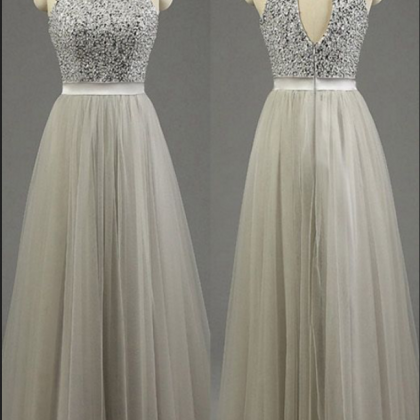 Two Pieces Prom Dress, High Neck Long Prom Dress,..