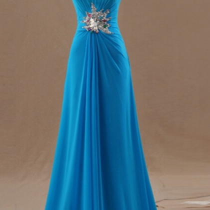 Prom Dress,blue Prom Dress,sexy Prom..