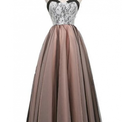 Cute Straps Long Tulle And Lace Gowns, Beautiful..