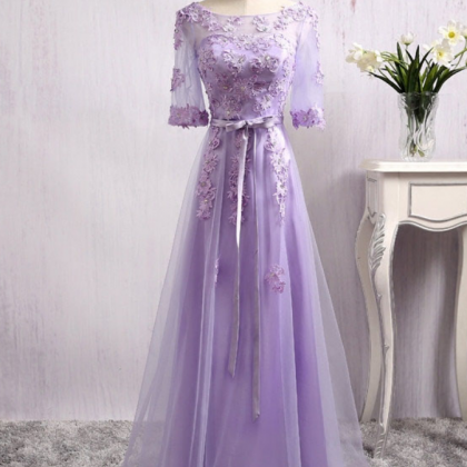 Dress Party A Purple Evening Party A Beautiful..