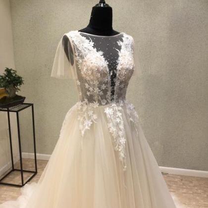 A-line Wedding Dress, 3d Flowers Wedding Dresses...