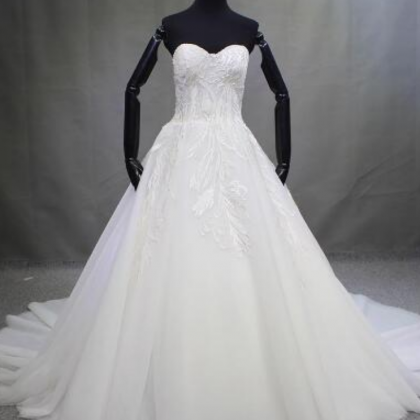 Sexy Sleeveless Bride Wedding Dress Women Fashion..