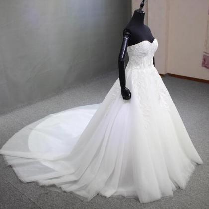 Sexy Sleeveless Bride Wedding Dress Women Fashion..
