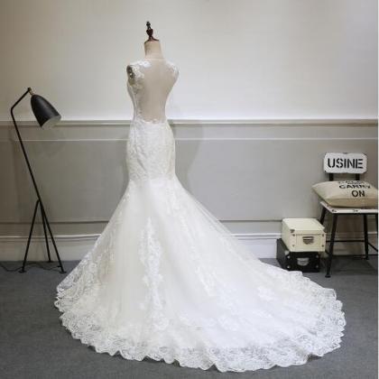 Women Fashion Mermaid Wedding Dress White / Ivory..