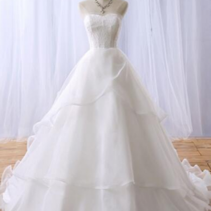 Strapless Sweetheart A-line Wedding Dress With..