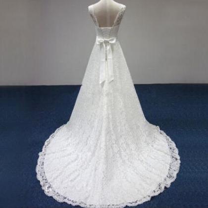 Cap Sleeve Lace Sashes A Line White / Ivory..