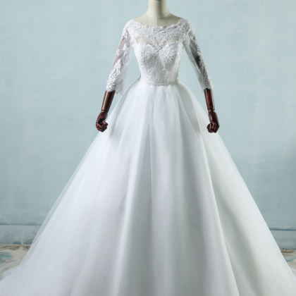 Long Wedding Dress, Lace Wedding Dresses, Tulle..