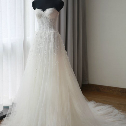 Floor Length Tulle Wedding Dresses, Gown Featuring..