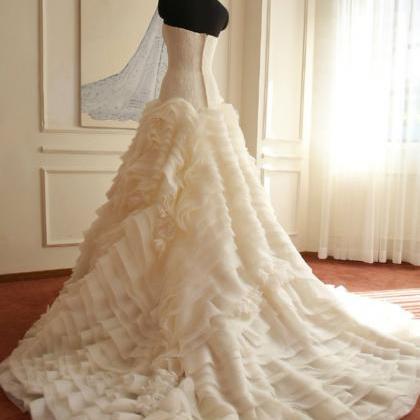 Elegant Ball Gown Puffy Wedding Dress,sweetheart..