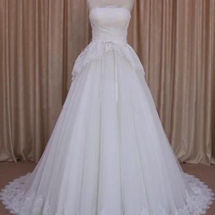 Princess Ivory Lace Tulle Sashes/ribbons Strapless..