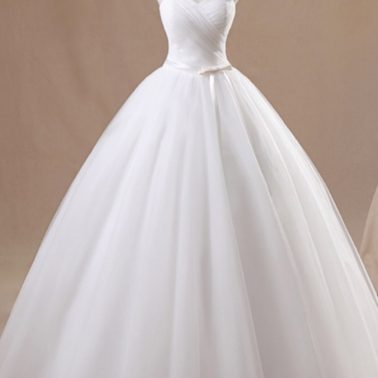 Beautiful Princess Wedding Dress Double Shoulders..