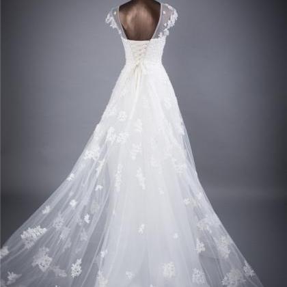 White/ivory High Quality Bride Dress Lace Wedding..