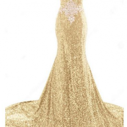 Evening Dresses,sexy Evening Dresses,gold Sequins..