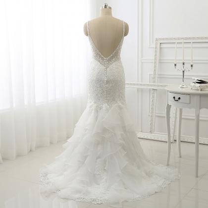 Lace Wedding Mermaid Dresses Elegant Sweetheart..