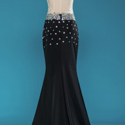 A Long, Luxurious Crystal Evening Gown Of The..