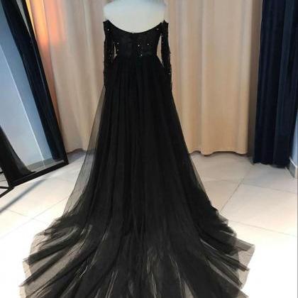 Real Samples Elegant Black Evening Dresses Off The..