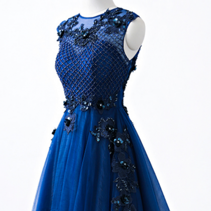 Royal Blue For The Outdoor Wedding Dress, Evening..