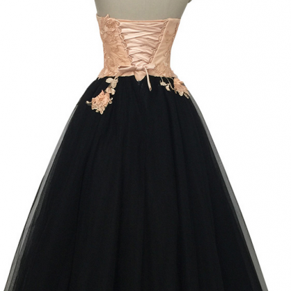 Outdoor Dress Dress Black Party Dress 3 D Flower..