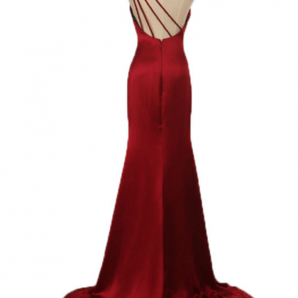 Beautiful Dress Formally Burgundy Dress Warm Satin..