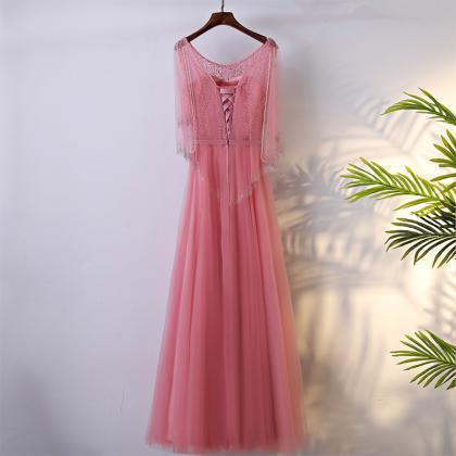 Sexy Pink Dress Evening Dress Veils And Foil Arc..