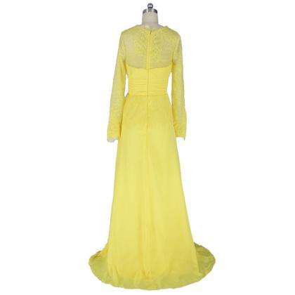 The Yellow Lace Evening Dress, Was The Neck Cuff..