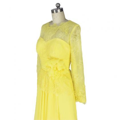 The Yellow Lace Evening Dress, Was The Neck Cuff..