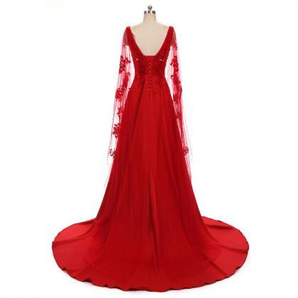 Design Appliques Dress Party Dress Coat Red Skirt..