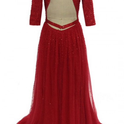 Red Dress Pearl Veils Open-air Party Dresses A -..