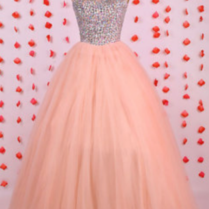 tulle puffy prom dress,Beautiful ba..