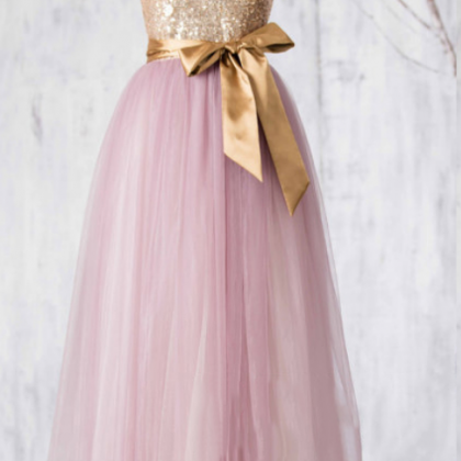 Sequined Bridesmaid Dress, Sweetheart Tulle..