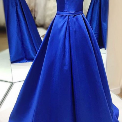 Charming Prom Dress,long Prom Dresses,dark Blue..