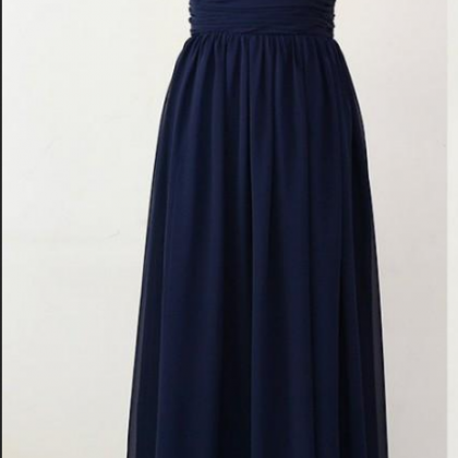 Navy Blue Prom Dress,backless Evening..