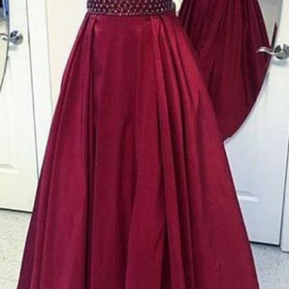 Burgundy Prom Dress,stain Prom Dress,sexy Prom..
