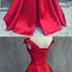 Off The Shoulder Red Prom Dress,long Prom..