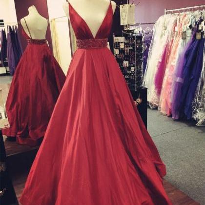 Prom Dress, Long Prom Dress, Spaghetti Straps Prom..
