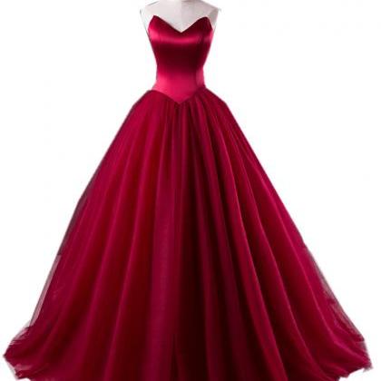 Burgundy Prom Dress,ball Gowns Prom..
