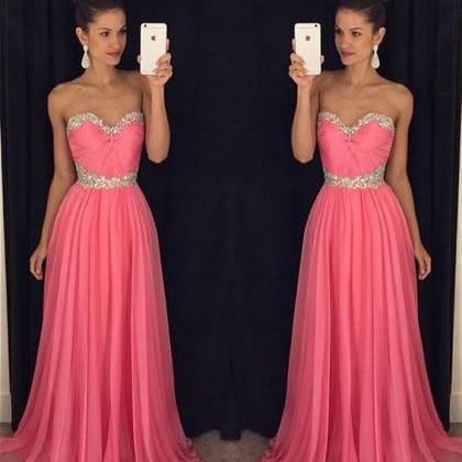 Sweetheart Prom Dress,beaded Crystals Prom..