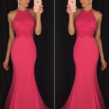 Prom Dress,pink Mermaid Evening Prom Dresses,long..