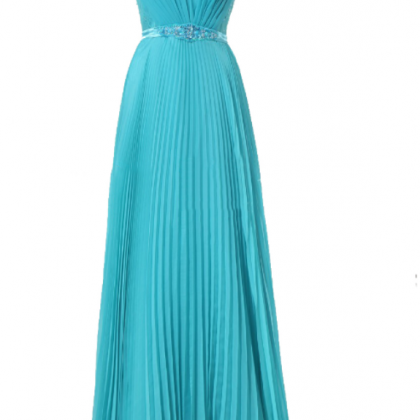 Blue Prom Dresses,long Elegant Prom Dresses,cap..