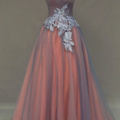 Sweetheart Prom Dress,applique Prom Dress,illusion..