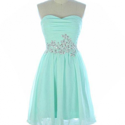 Cute Sweetheart Green Short Prom Dress, Green..