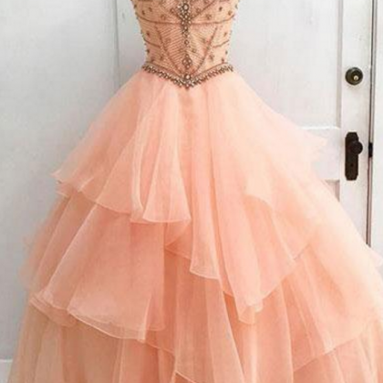 A-line Ball Prom Dress, Long Prom Dress, Princess..